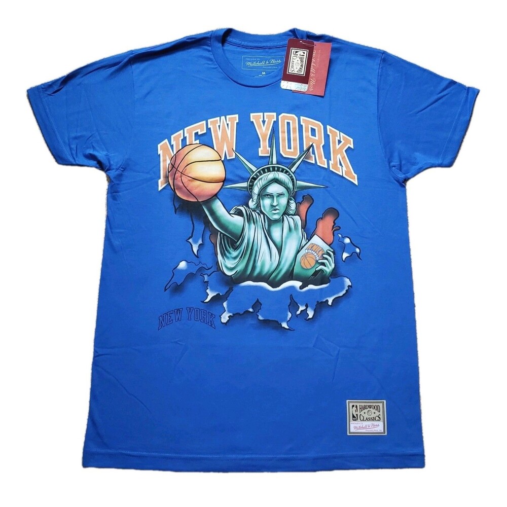 NWT New York Knicks Mitchell & Ness Liberty Breakthrough Medium Double Sided T